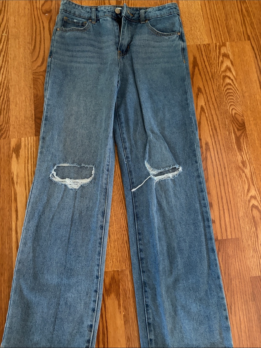 RSQ teens Blue wide -Leg Distressed Jeans